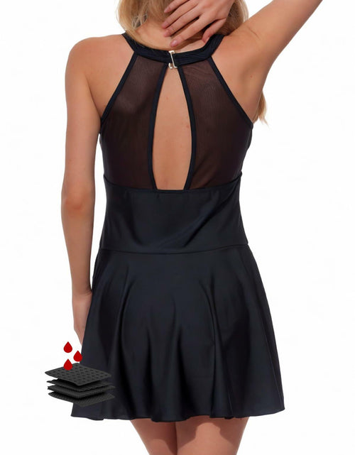 Load image into Gallery viewer, insgym SwimSkirt Bikini Bottoms Alpha Black Ruched Drawstring Size XX_L
