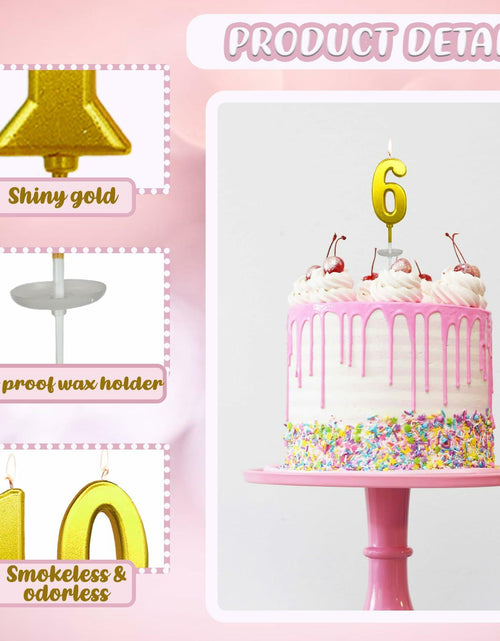 Load image into Gallery viewer, wusiyork Number 6 Birthday Candle Cake Decoration 1pc
