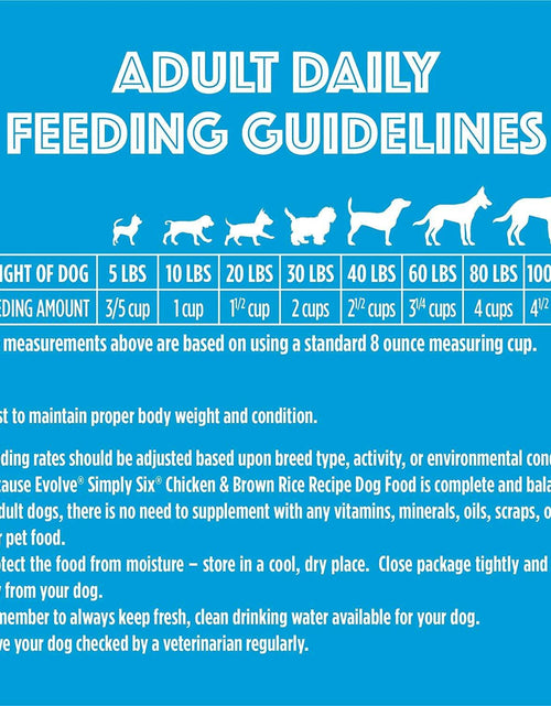 Load image into Gallery viewer, BestBy04/25 Evolve Simply Six Chicken Brown Rice Dog Food 4 lb Bag
