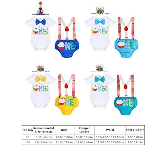 Load image into Gallery viewer, Big One Boys Bowtie Romper Suspenders Diaper Cover Hat Royal Blue Size 6-12M
