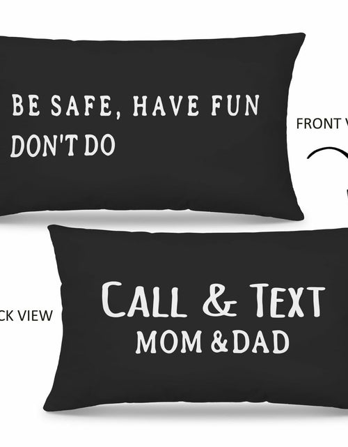Load image into Gallery viewer, Mingnei Call Your Mom Reversible Decorative Pillow Cover 12x20 Black
