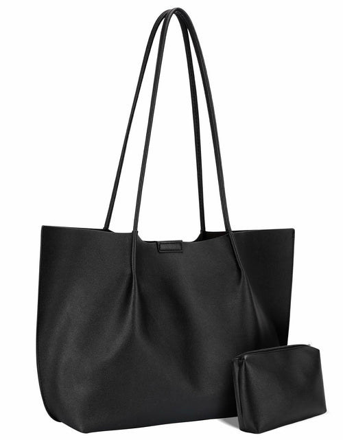 Load image into Gallery viewer, ZFZGFRCS Faux Leather Tote Bag Large Beige Handbag with Wallet
