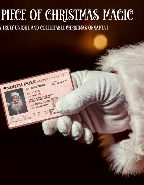 Load image into Gallery viewer, Santa's Lost Driver License Christmas Ornament with String &amp; Envelope
