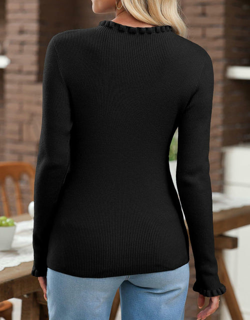 Load image into Gallery viewer, EVALESS Red Ribbed Knit Sweater Women Casual Long Sleeve Pullover Size XXL
