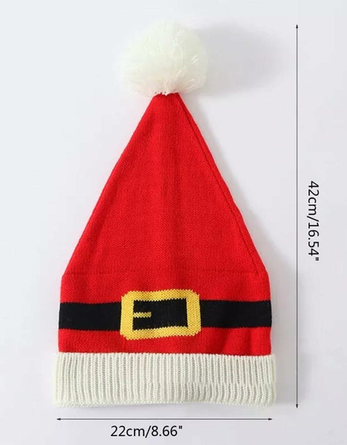 Load image into Gallery viewer, INOGIH Christmas Santa Hat Knitted Beanie Pom Pom Winter Cap Unisex - Size M
