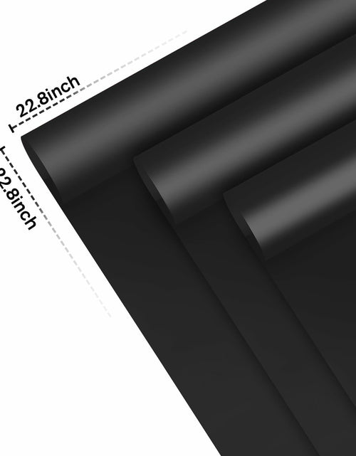 Load image into Gallery viewer, Funfery 20 Sheets Black Flower Bouquet Wrapping Paper Gold Edge Waterproof

