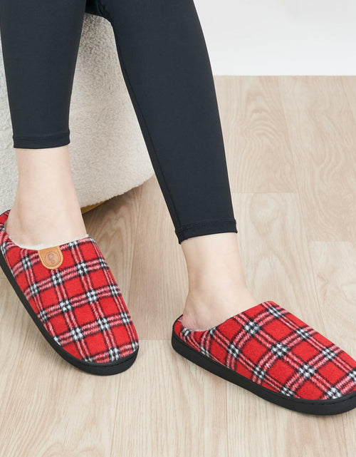 Load image into Gallery viewer, Ablanczoom Unisex Memory Foam House Slippers Slip On Anti Skid Red Size 46/47
