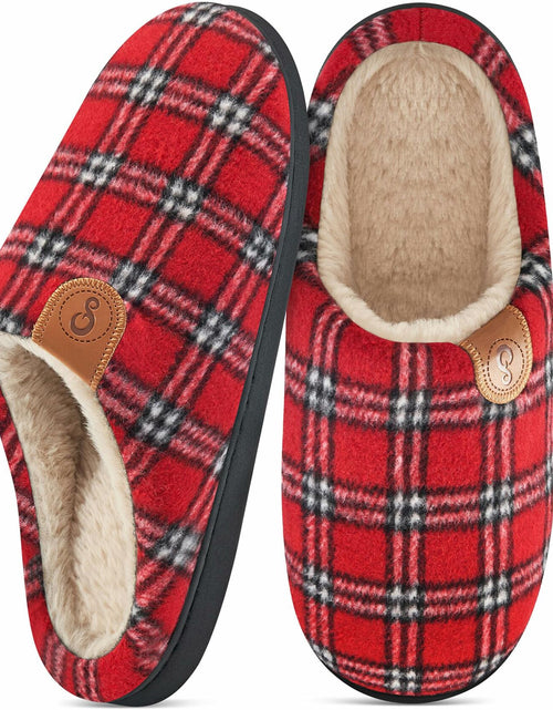 Load image into Gallery viewer, Ablanczoom Unisex Memory Foam House Slippers Slip On Anti Skid Red Size 46/47
