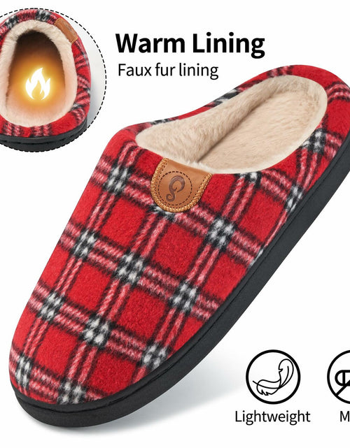 Load image into Gallery viewer, Ablanczoom Unisex Memory Foam House Slippers Slip On Anti Skid Red Size 46/47
