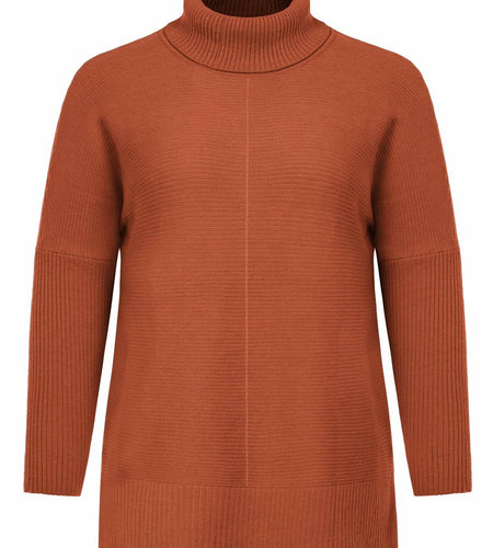 Hanna Nikole Plus Size Cowl Neck Sweater Long Sleeve Orange Size 16