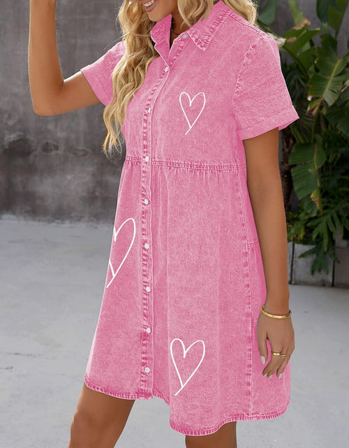 Load image into Gallery viewer, LookbookStore Pink Babydoll Dress Lightweight Casual Size L
