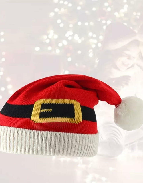 Load image into Gallery viewer, INOGIH Christmas Santa Hat Knitted Beanie Pom Pom Winter Cap Unisex - Size M
