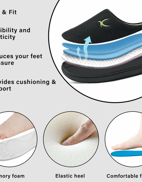 Load image into Gallery viewer, Reimferce Women Slippers Memory Foam Non Slip Indoor Outdoor Size 46/47
