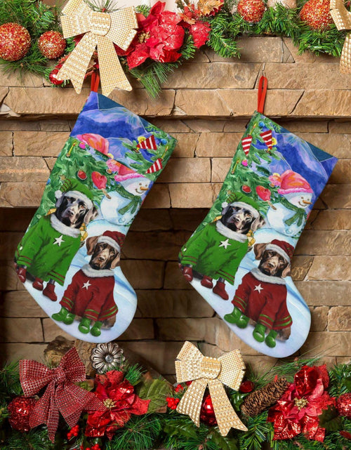 Load image into Gallery viewer, MOLAIGIN Christmas Black Labrador Chocolate lab Santa Dog Retriever 18 Inches
