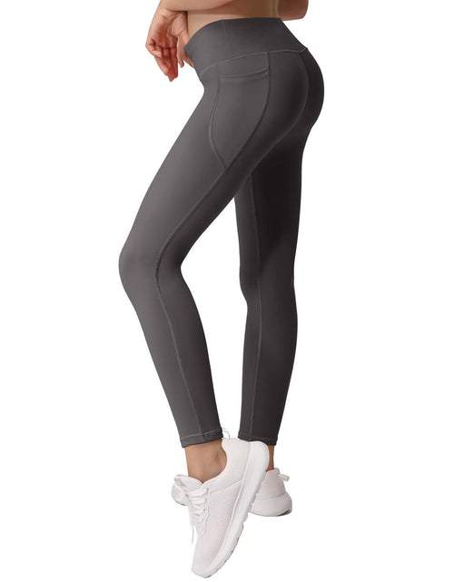 Load image into Gallery viewer, BHRIWRPY 4-Pack Girl Yoga Leggings with 2 Pockets-Active Workout Pants, Black XL
