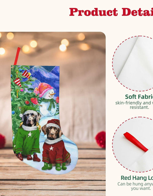 Load image into Gallery viewer, MOLAIGIN Christmas Black Labrador Chocolate lab Santa Dog Retriever 18 Inches
