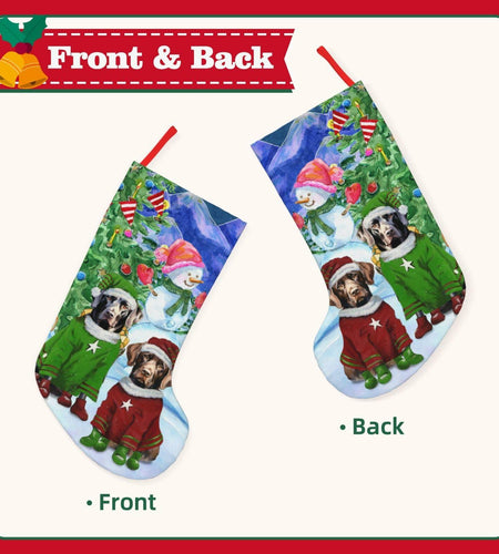 MOLAIGIN Christmas Black Labrador Chocolate lab Santa Dog Retriever 18 Inches