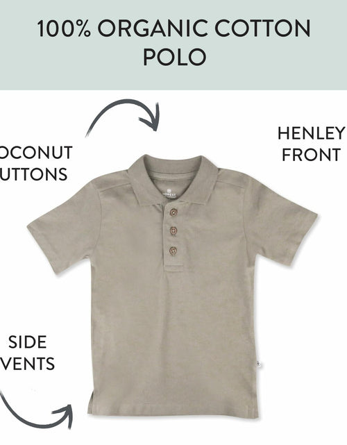 Load image into Gallery viewer, HonestBaby Polo T-Shirt Organic Cotton Infant Unisex Khaki - Size Newborn
