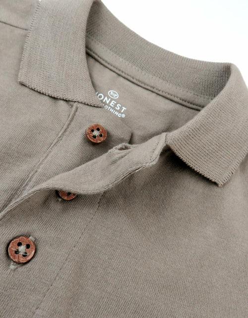 Load image into Gallery viewer, HonestBaby Polo T-Shirt Organic Cotton Infant Unisex Khaki - Size Newborn
