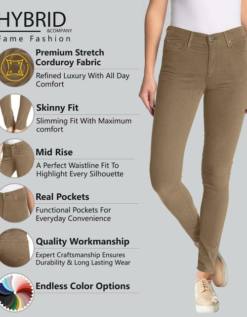 Load image into Gallery viewer, Hybrid &amp; Company Corduroy Skinny Pants Camel Size 11
