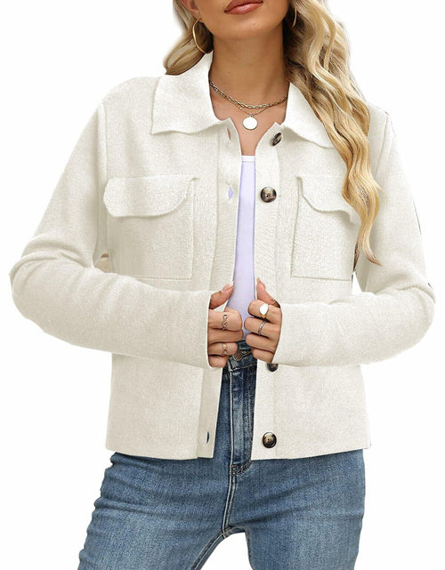 Load image into Gallery viewer, BZB Womens Cardigan Sweater Long Sleeve Open Front Knit White - Size XXL

