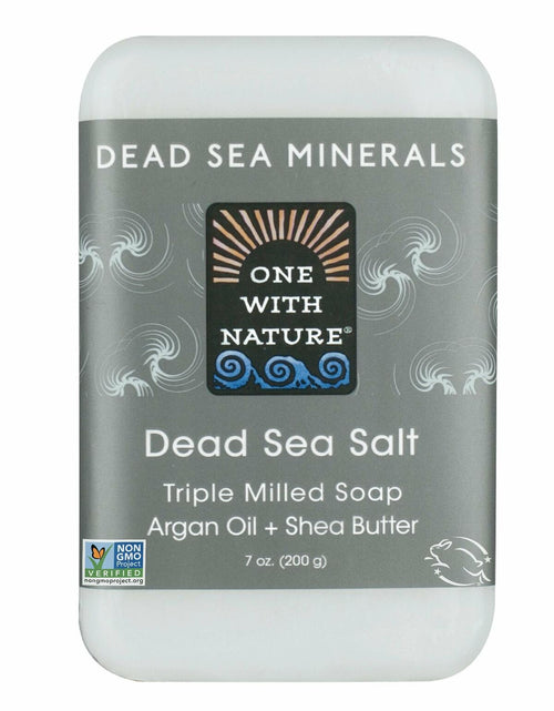 Load image into Gallery viewer, One With Nature Dead Sea Mineral Salt Soap 7oz Argan Oil Shea Butter
