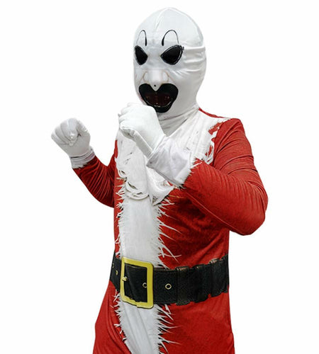 VSAEJO Halloween Clown Costume Jumpsuit Mask Set Adults Size L