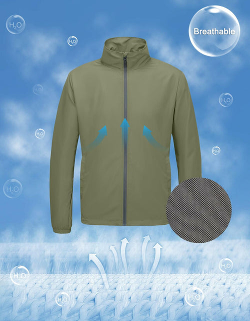 Load image into Gallery viewer, Little Donkey Andy Men's Windbreaker Jacket Lightweight Water-resistant Sage XL
