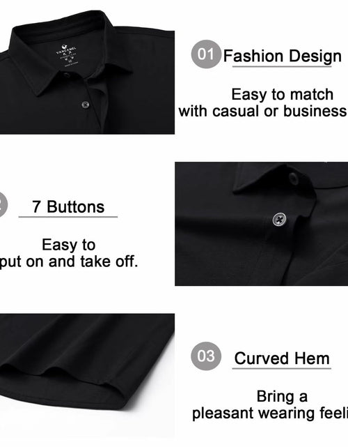 Load image into Gallery viewer, VANCAMEL Men's White Button Down Shirt Breathable Moisture Wicking Size L
