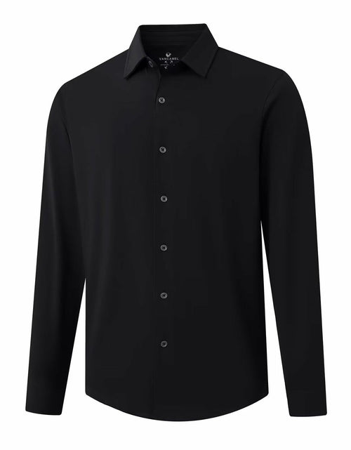 Load image into Gallery viewer, VANCAMEL Men's White Button Down Shirt Breathable Moisture Wicking Size L
