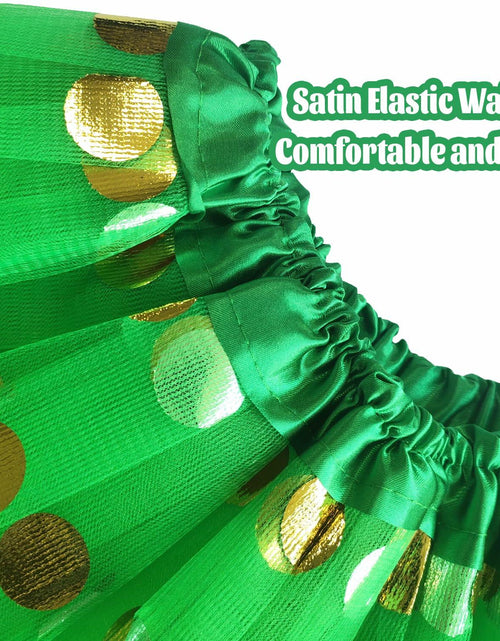 Load image into Gallery viewer, DMLBC Women's Green Polka Dot Tulle Tutu Skirt Ballet Costume Dress-Up - Size L
