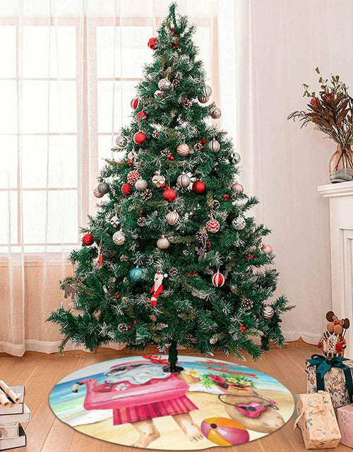 Load image into Gallery viewer, Mele Kalikimaka 36" Christmas Tree Skirt Soft Holiday Decor Xmas
