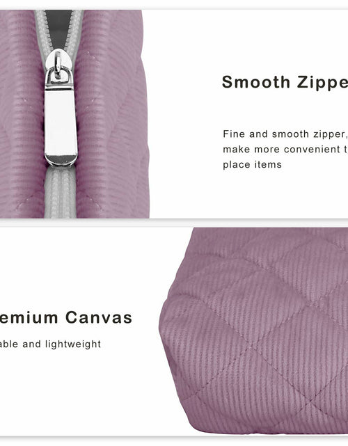 Load image into Gallery viewer, E-Tree Makeup Organizer Bag Soft-sided Zippered Pouch Purple

