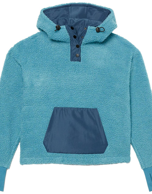 Load image into Gallery viewer, Amazon Essentials Women's Teddy Fleece Hoodie Jacket Teal Blue Size 1X
