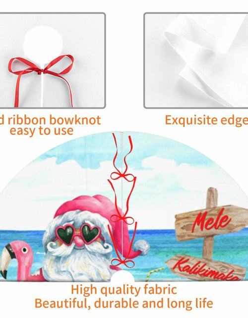 Load image into Gallery viewer, Mele Kalikimaka 36" Christmas Tree Skirt Soft Holiday Decor Xmas
