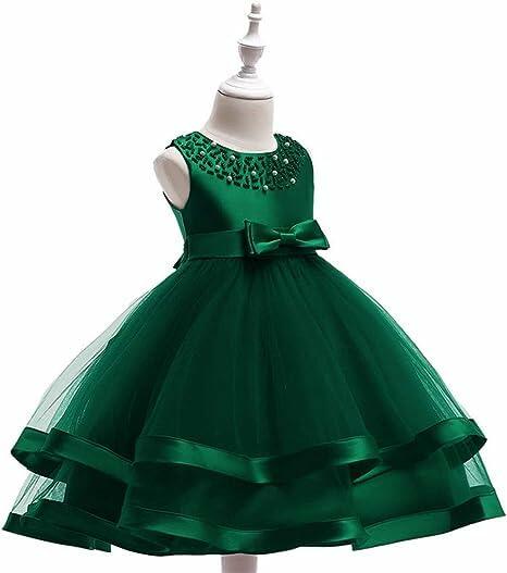 Load image into Gallery viewer, guchoo Girls Christmas Flower Dress Green Size 70 Special Occasion
