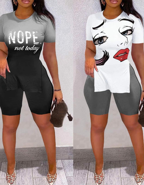Load image into Gallery viewer, MRSYVES 2PC White Pullover &amp; Leggings Set Short Sleeve Size S
