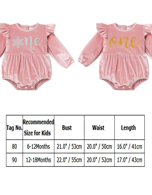 Load image into Gallery viewer, Infant Baby Girl Velvet Romper Pink Christmas Outfit Size 6-12M
