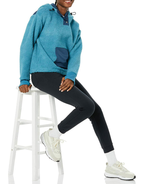 Load image into Gallery viewer, Amazon Essentials Women's Teddy Fleece Hoodie Jacket Teal Blue Size 1X
