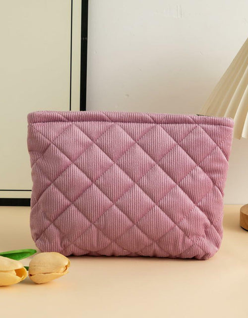 Load image into Gallery viewer, E-Tree Makeup Organizer Bag Soft-sided Zippered Pouch Purple
