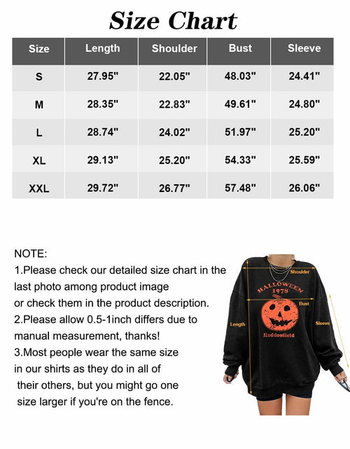 Load image into Gallery viewer, KIMSOONG Womens Oversized Halloween Pumpkin Sweatshirt Apricot Size XL
