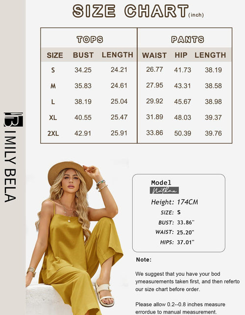 Load image into Gallery viewer, Imily Bela Womens Linen 2PC Camisole &amp; Wide Leg Pants Brick Red Size XXL
