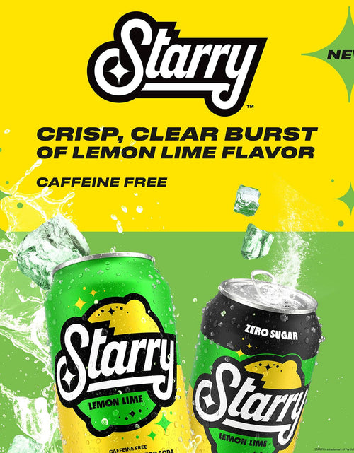 Load image into Gallery viewer, BestBy02/25 Starry Zero Sugar Lemon Lime Soda Caffeine Free Mini Cans 7.5oz 10pk
