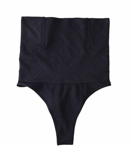 VENDAU Women's Tummy Control Thong Body Shaper Waist Black - Size Medium Large