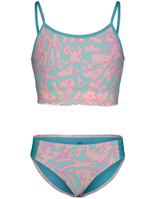 Load image into Gallery viewer, Under Armour Girls Two-Piece Bikini Set Pink Sugar Lava Size 4 US
