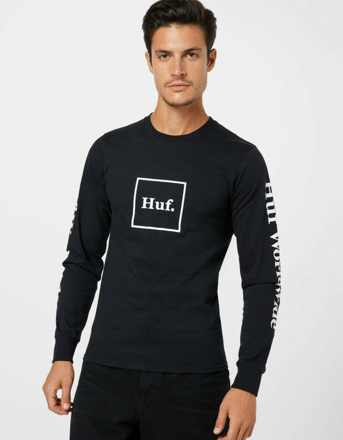 Load image into Gallery viewer, HUF Mens Domestic LS Tee T-Shirt Black Size Small US
