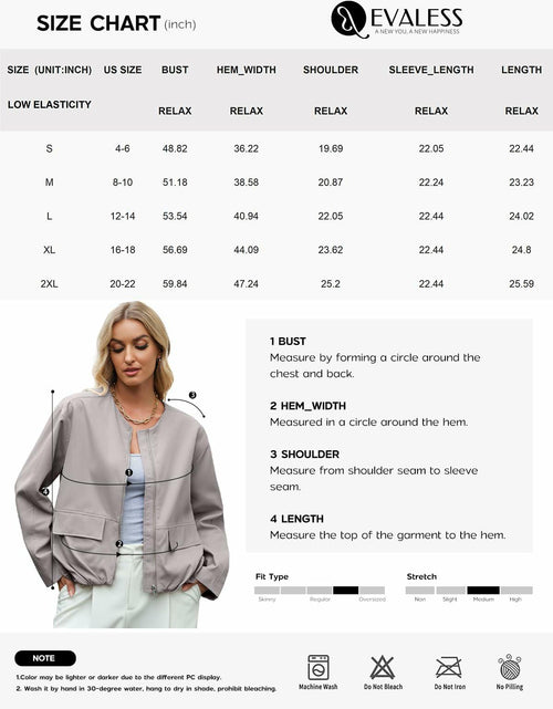 Load image into Gallery viewer, EVALESS Women's Bomber Jacket Lightweight Zip Up Black Size XXL

