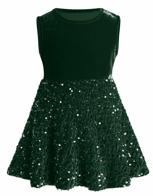 Load image into Gallery viewer, My First Christmas Baby Girl Velvet Dress Emerald Green 18-24 Months

