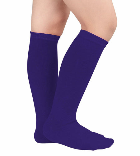 Zando Kids Soccer Socks Cotton Purple Size 6-8