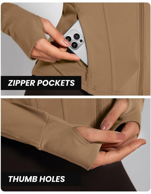 Load image into Gallery viewer, AVGO Women's Zip Up Lightweight Yoga Athletic Jacket Cream Coffee Size XS
